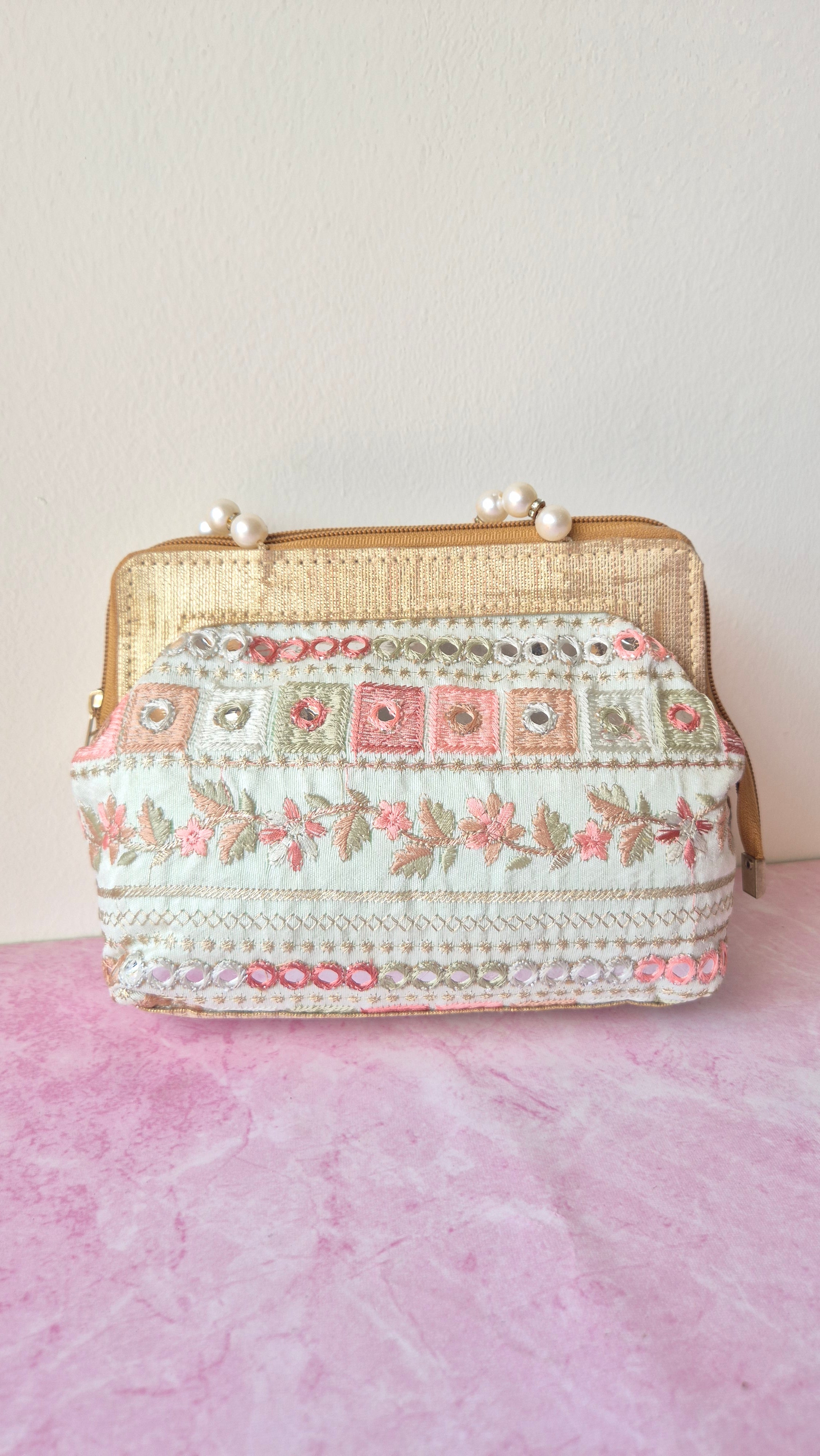 Embroidered potli handbag