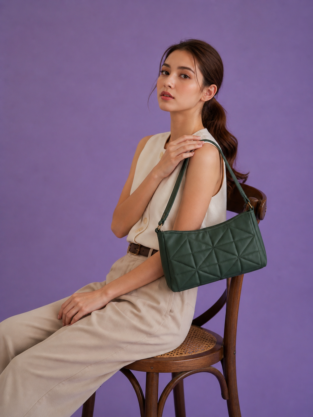 quilted shoulder sling bag