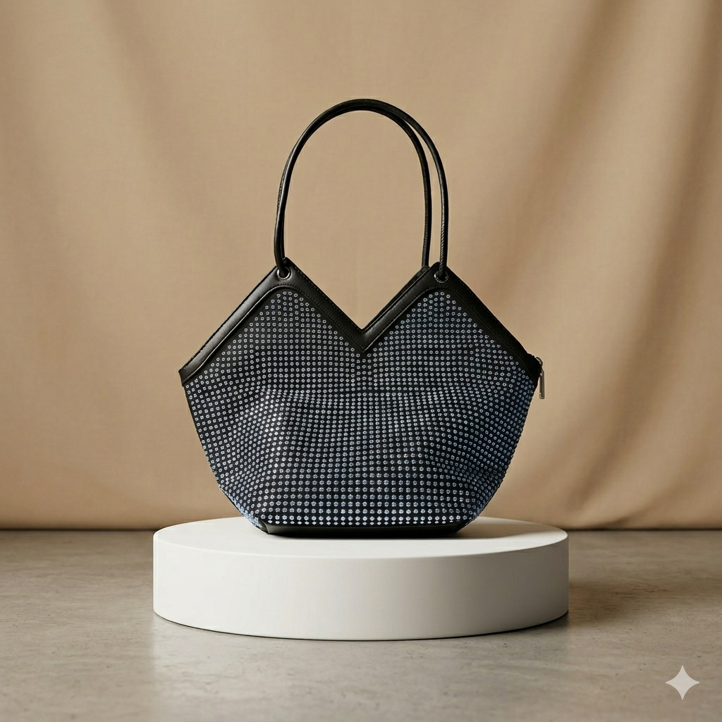 Studded Tote Handbag
