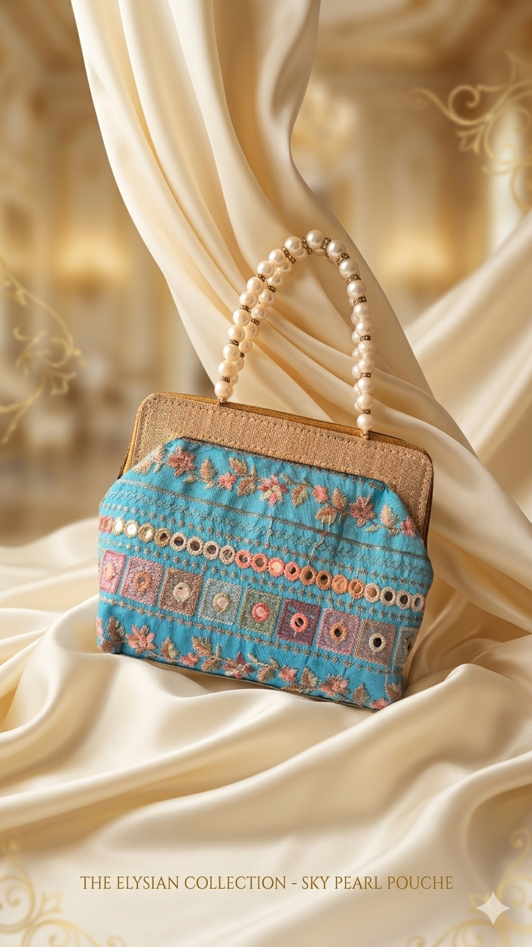 Embroidered potli handbag