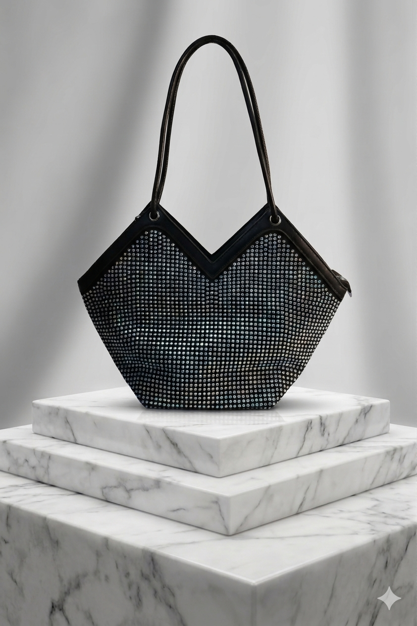 Studded Tote Handbag