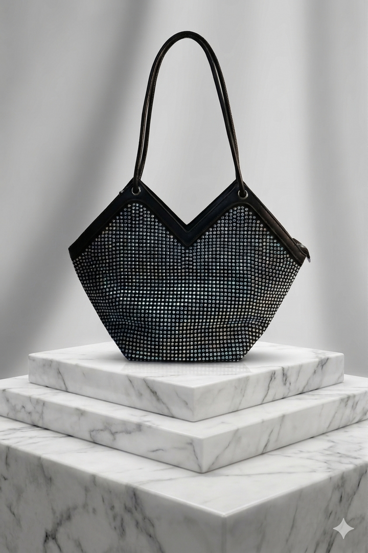 Studded Tote Handbag
