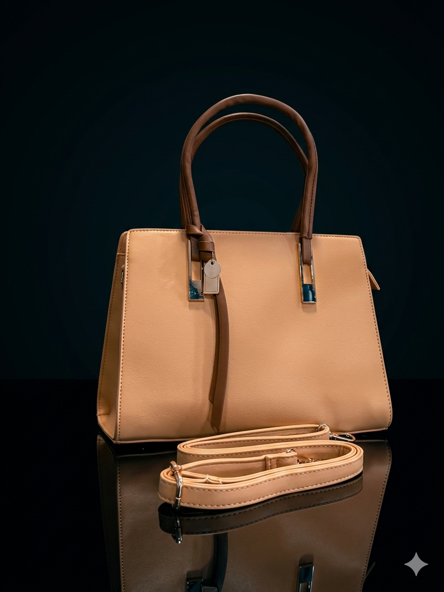 Classic Handheld Tote Bag (Available in Light blue and Beige Variants)