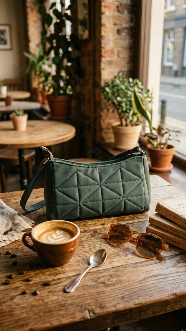 quilted shoulder sling bag