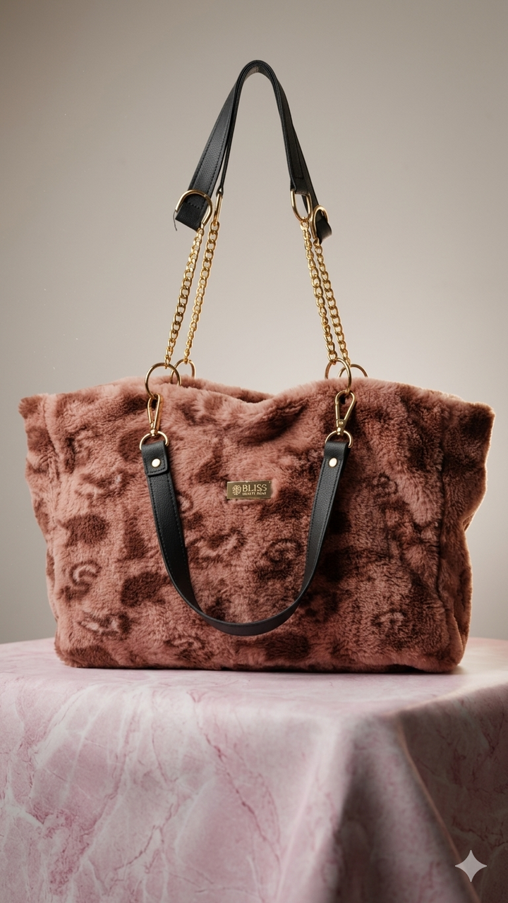 Leopard Luxe Faux‑Fur Tote