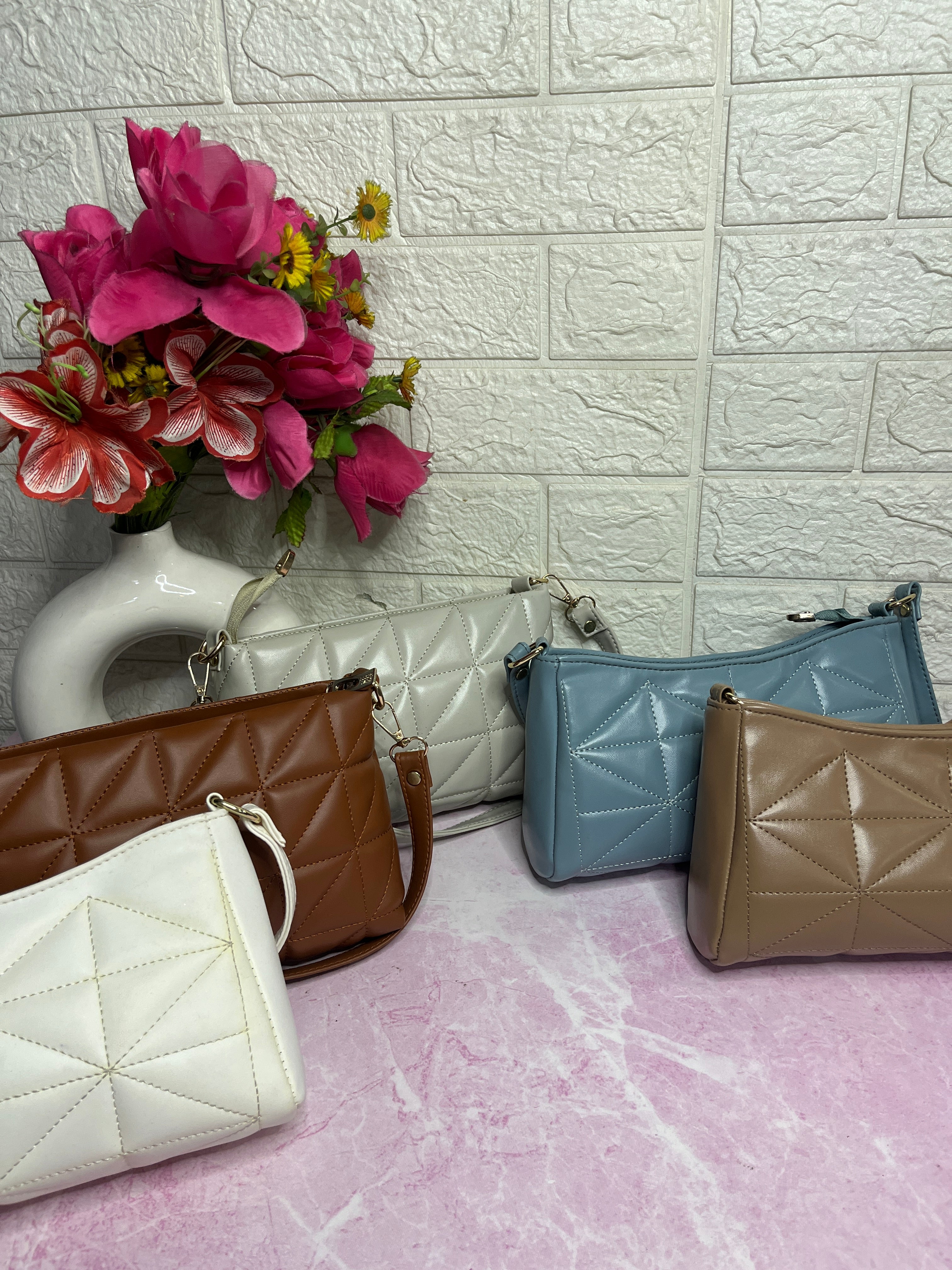 quilted shoulder sling bag