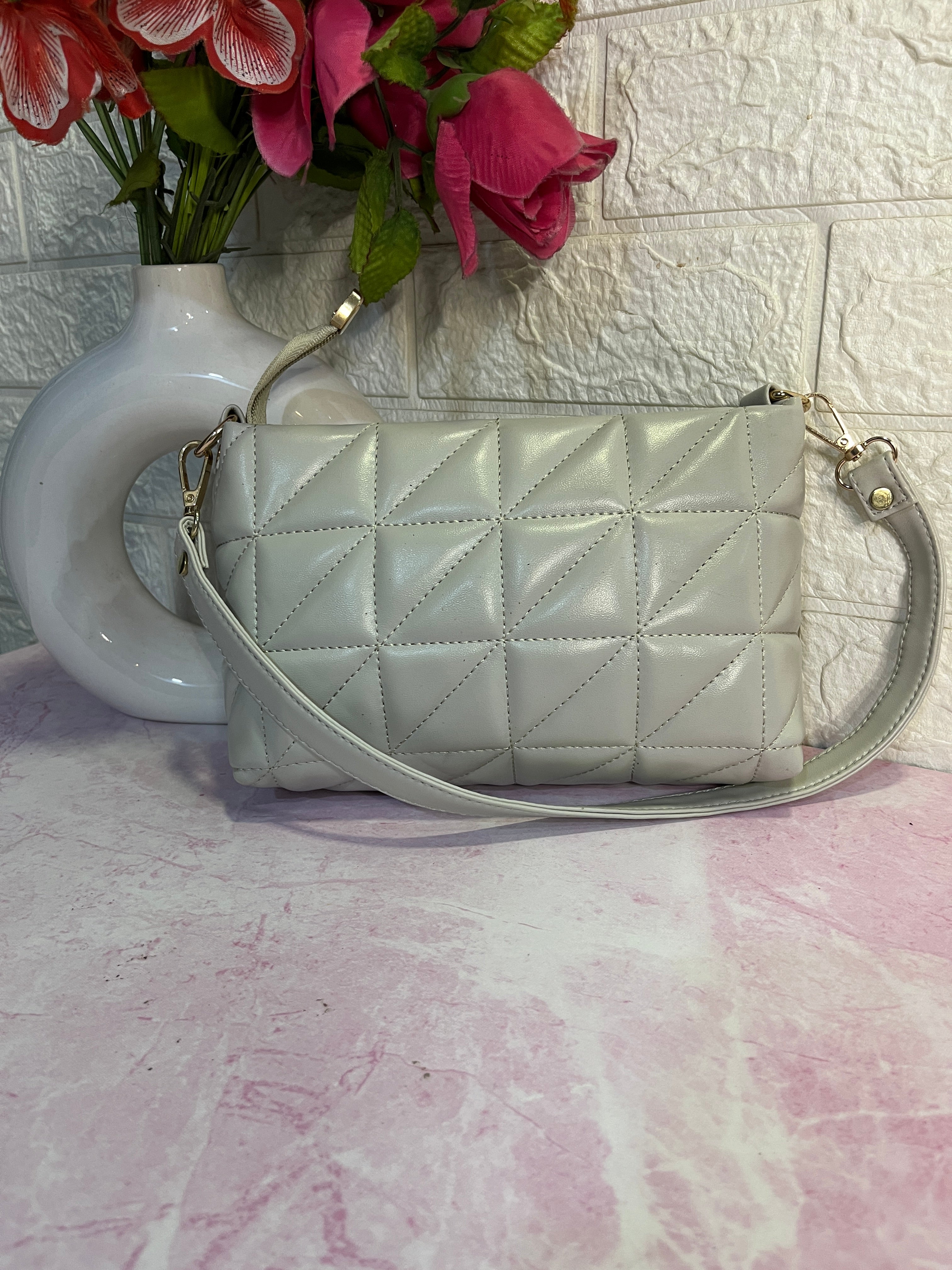 quilted shoulder sling bag