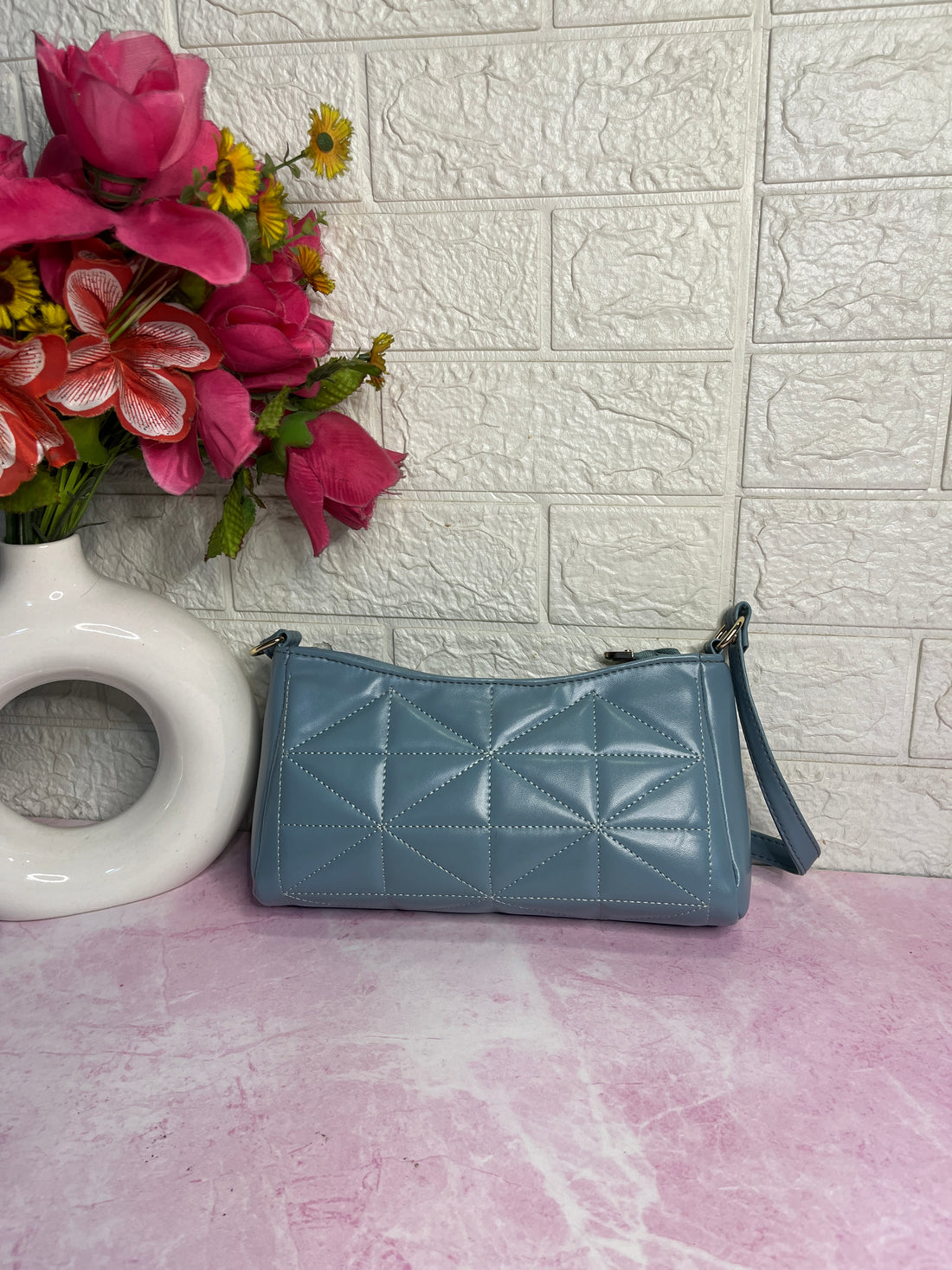 quilted shoulder sling bag