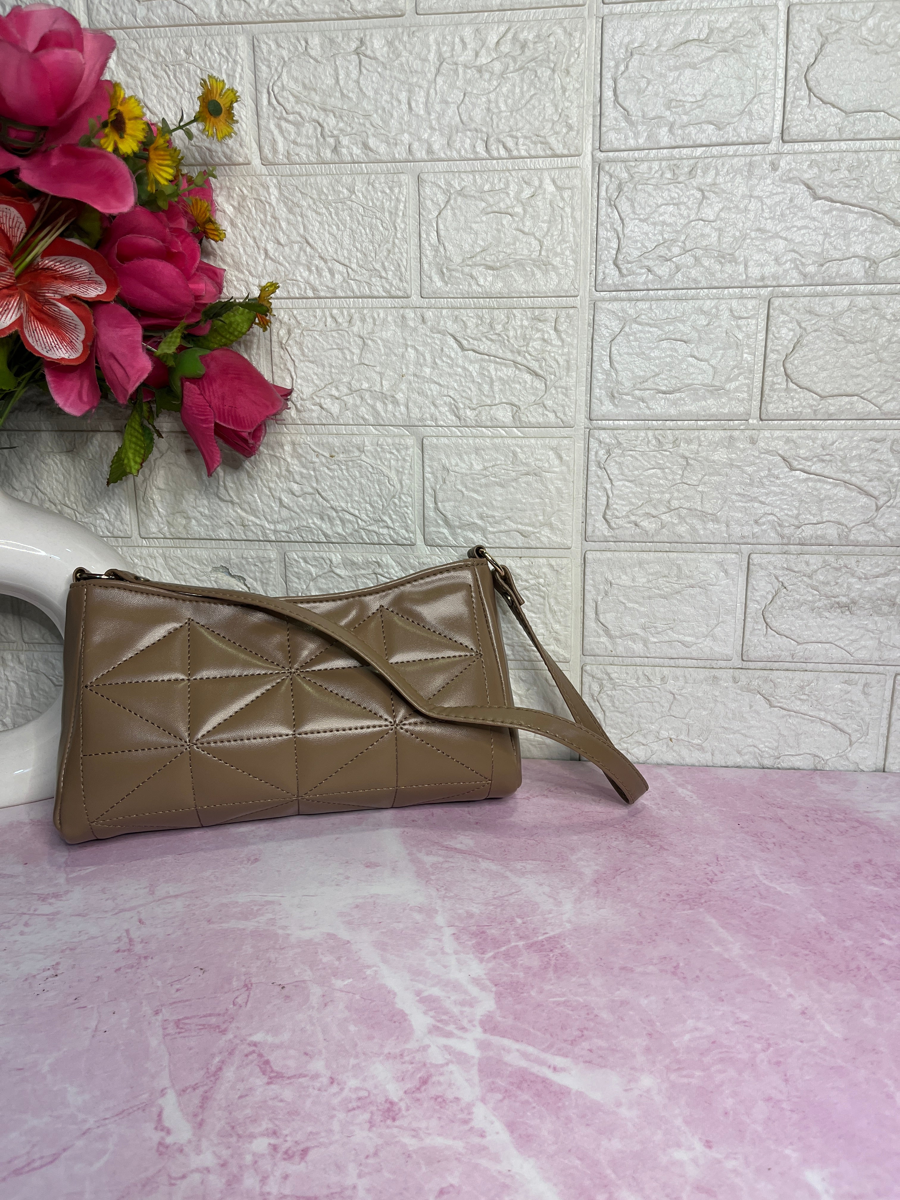 quilted shoulder sling bag