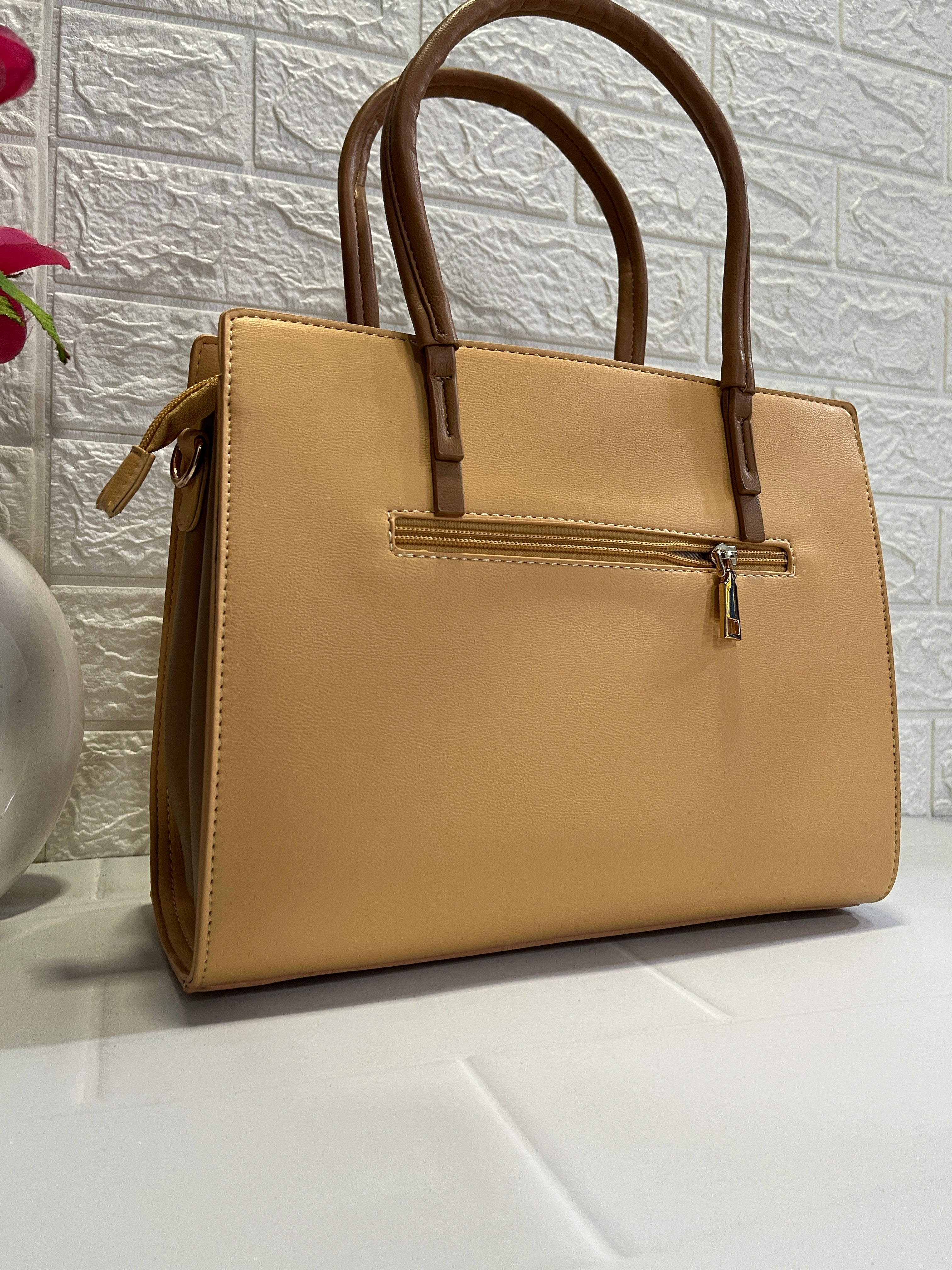 Classic Handheld Tote Bag (Available in Light blue and Beige Variants)